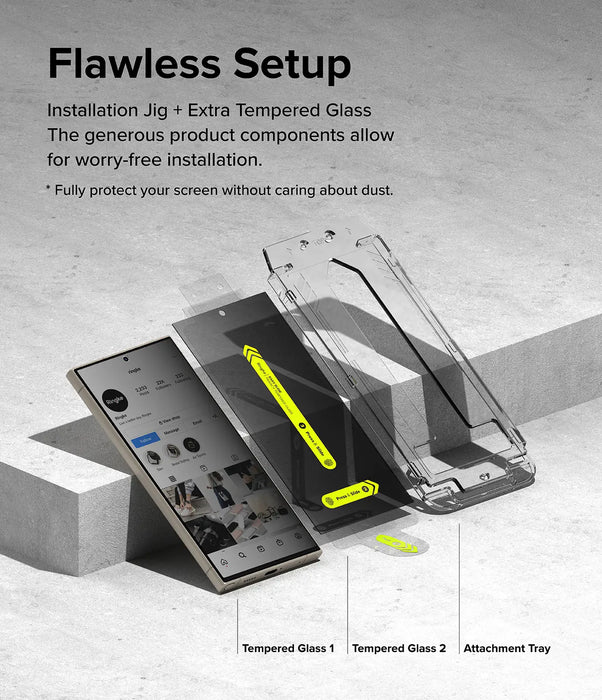 Vidrio Templado Antiespía Ringke Easy Slide Samsung Galaxy S24 Ultra [2 pack]