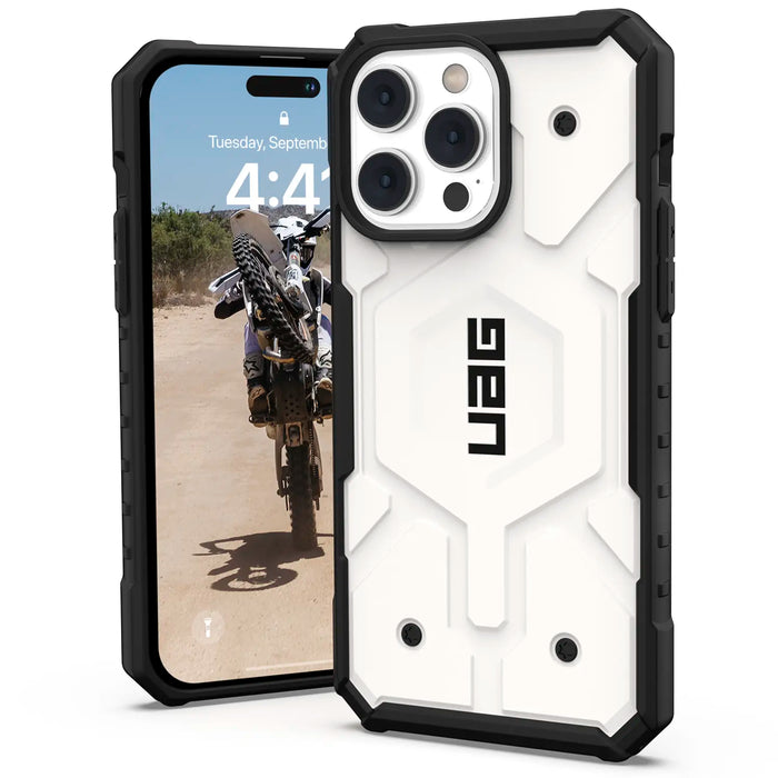 Estuche Urban Armor Gear UAG Pathfinder MagSafe Apple iPhone 14 Pro Max - Blanco