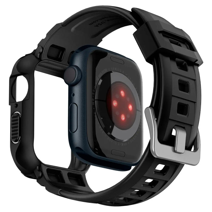 Pulso Estuche Spigen Rugged Armor Pro Apple Watch (45/44 mm) - Negro