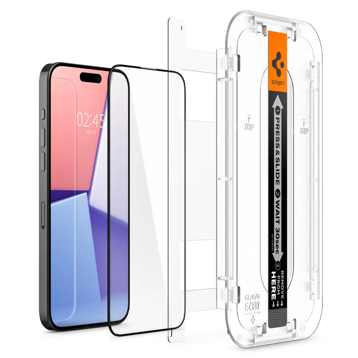 Vidrio Templado Spigen Glas.tR EZ Fit Apple iPhone 15 Pro [1 pack]