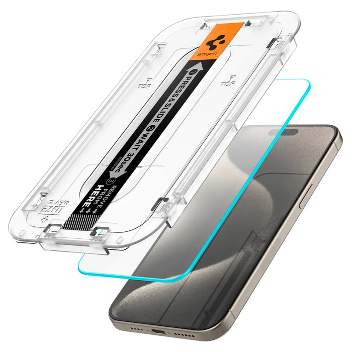 Vidrio Templado Spigen Glastr EZFIT Apple iPhone 15 Pro Max [1 pack]