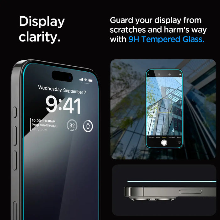 Vidrio Templado Spigen Glastr EZFIT Apple iPhone 15 Pro Max [1 pack]