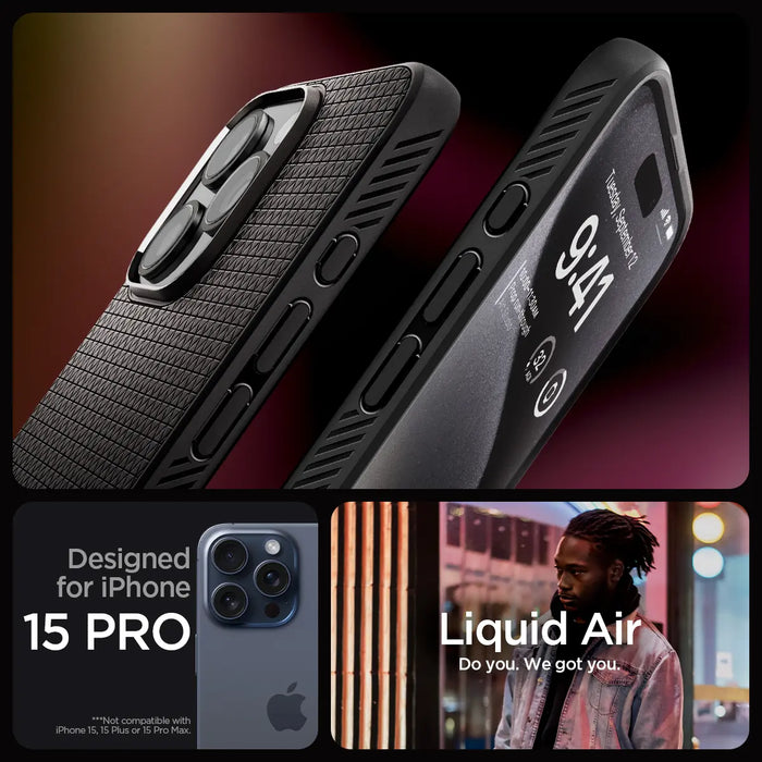 Estuche Spigen Liquid Air Apple iPhone 15 Pro
