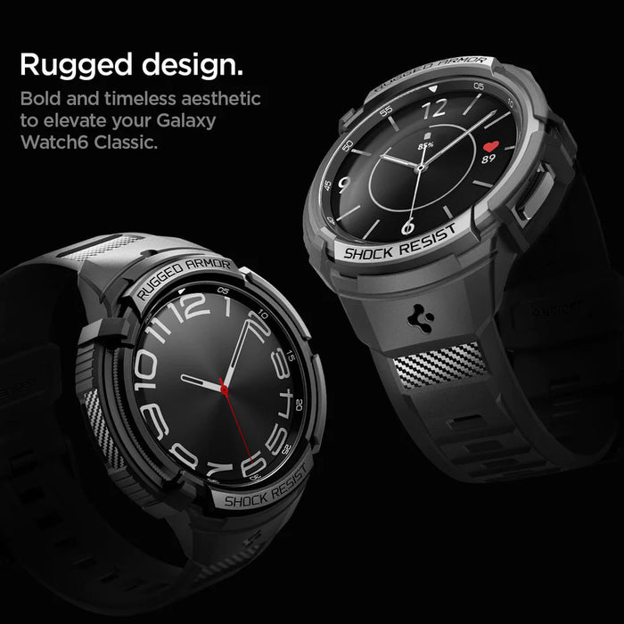 Pulso Estuche Spigen Rugged Armor Pro Samsung Galaxy Watch 6 Classic 47mm