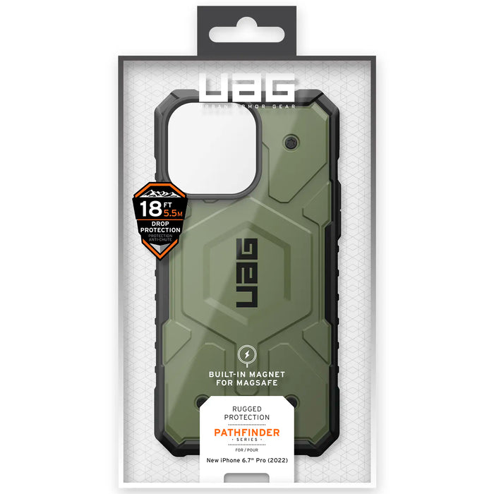 Estuche Urban Armor Gear UAG Pathfinder MagSafe Apple iPhone 14 Pro Max - Verde