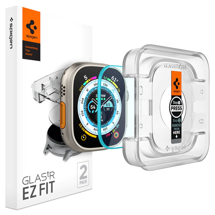 Vidrio Templado Spigen Glas. tR EZFIT Apple Watch Ultra [2 pack]