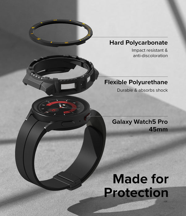 Estuche Ringke  Fusion X Samsung Galaxy Watch 5 Pro - 45mm - Amarillo