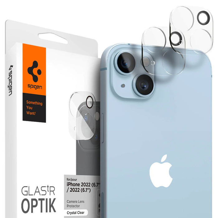 Vidrio protector de lentes de cámara Spigen Glas.tR Optik iPhone 14 Plus / iPhone 14 [2 pack]